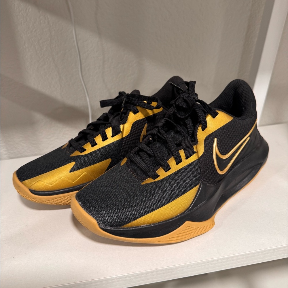 Nike Boy’s Black and Gold Shoes Size 4Y